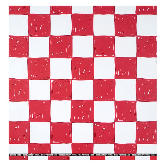 12" x 12" & White Check Double-Sided Cardstock Paper by Recollections